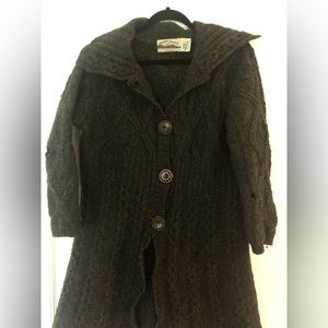 ARANCRAFTS IRELAND // 100% Merino Wool Sweater Cardigan L